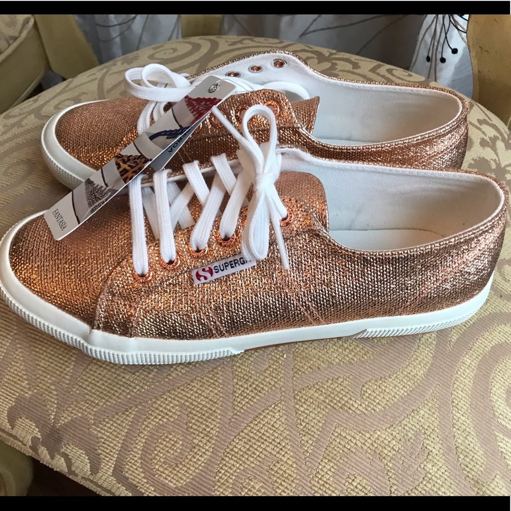 NWT Superga rose gold sneakers size 8 1/2